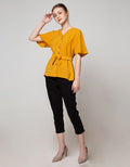 St. Yves Short Sleeve Blouse Top Lyn Horn