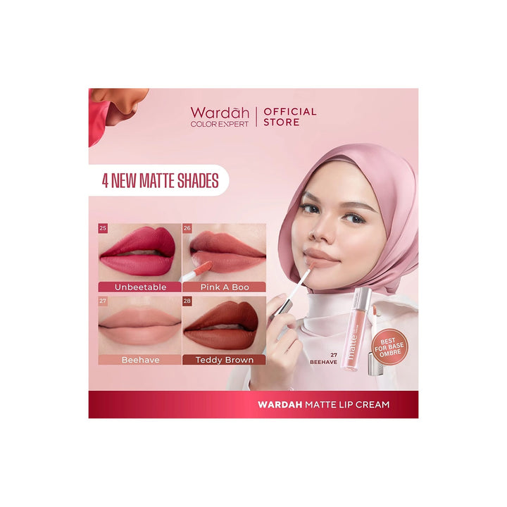 Wardah Matte Lip Cream 12 Plum It Up 4 gr (Revamp)