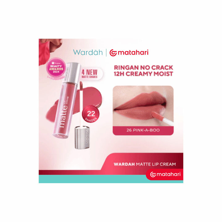 Wardah Matte Lip Cream 13 Fruit Punch 4 gr (Revamp)