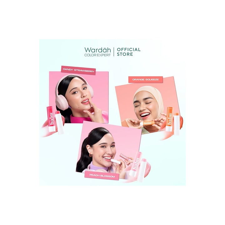 Wardah Everyday Fruity Sheer Lip Balm Strawberry 4 g