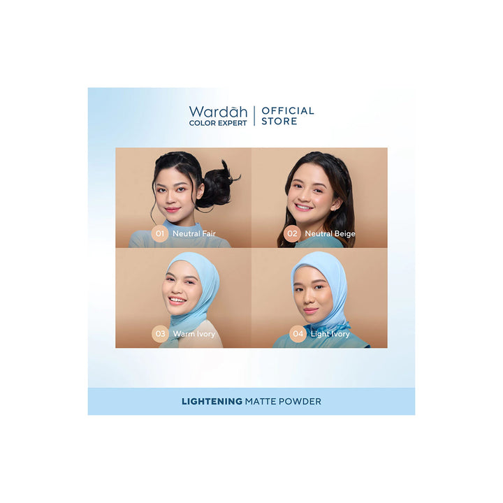 Wardah Lightening Matte Powder 04 Light Ivory (22N) 20g