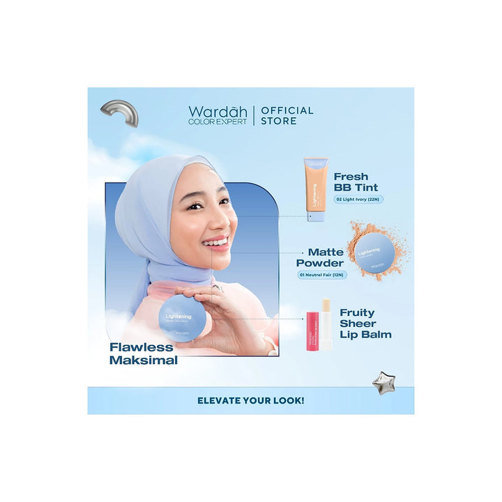 Wardah Lightening Matte Powder 04 Light Ivory (22N) 20g