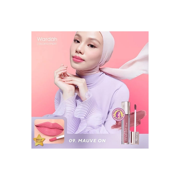 Wardah Matte Lip Cream 09 Mauve On! 4 gr (Revamp)