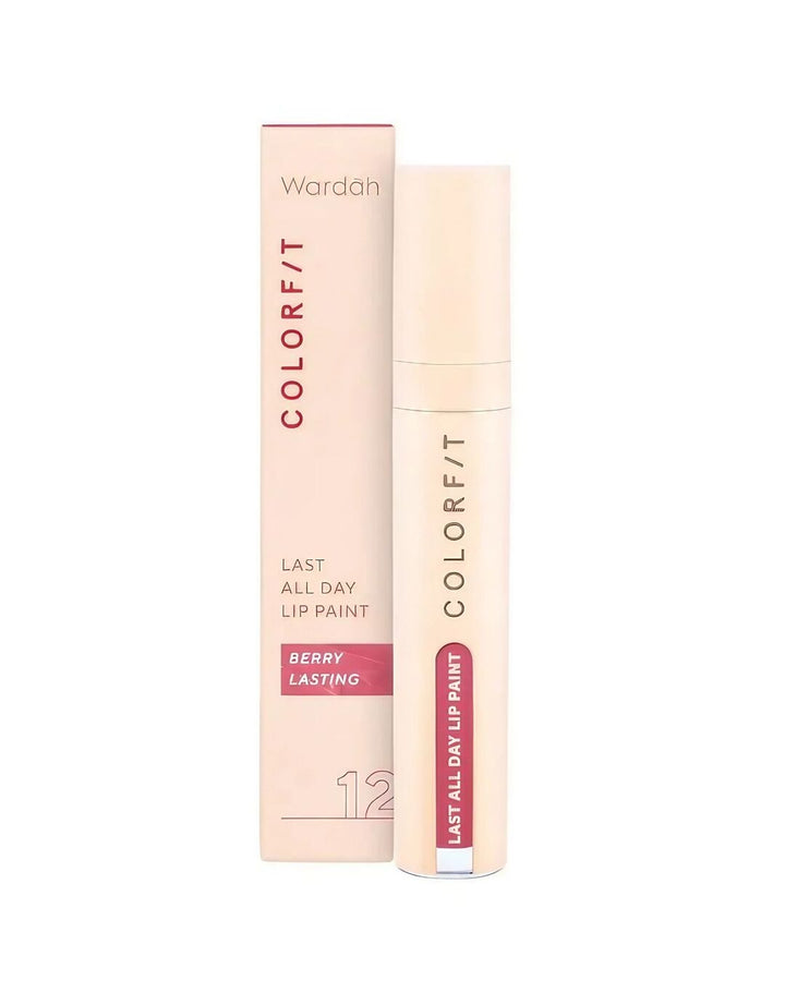 Wardah Colorfit Last All Day Lip Paint - Matte Finish - Lip Paint - 12 Berry Lasting