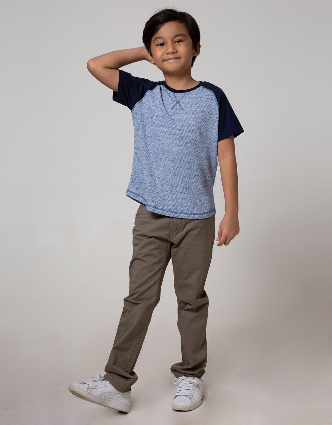 Nohea Waffel Raglan Combo Short Sleeves Tee