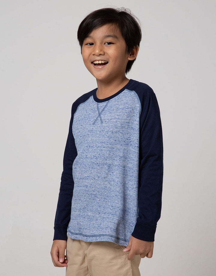 Nohea Waffel Raglan Combo Long Sleeves Tee