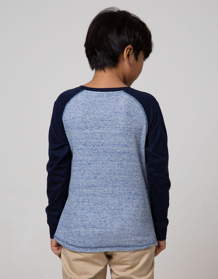 Nohea Waffel Raglan Combo Long Sleeves Tee