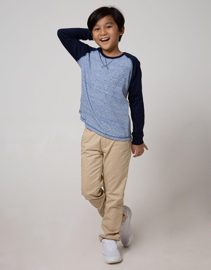 Nohea Waffel Raglan Combo Long Sleeves Tee