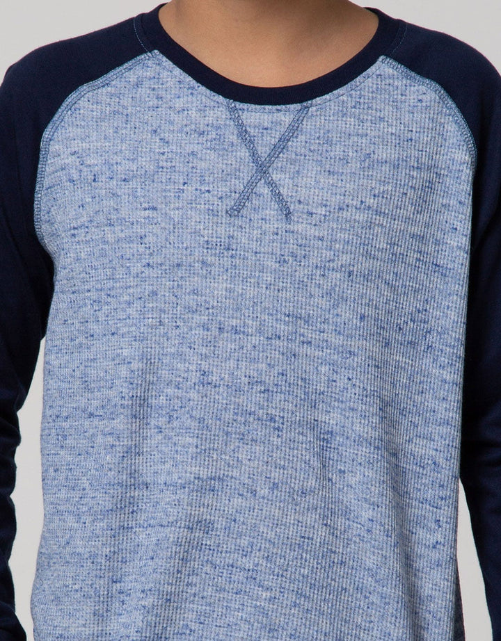 Nohea Waffel Raglan Combo Long Sleeves Tee