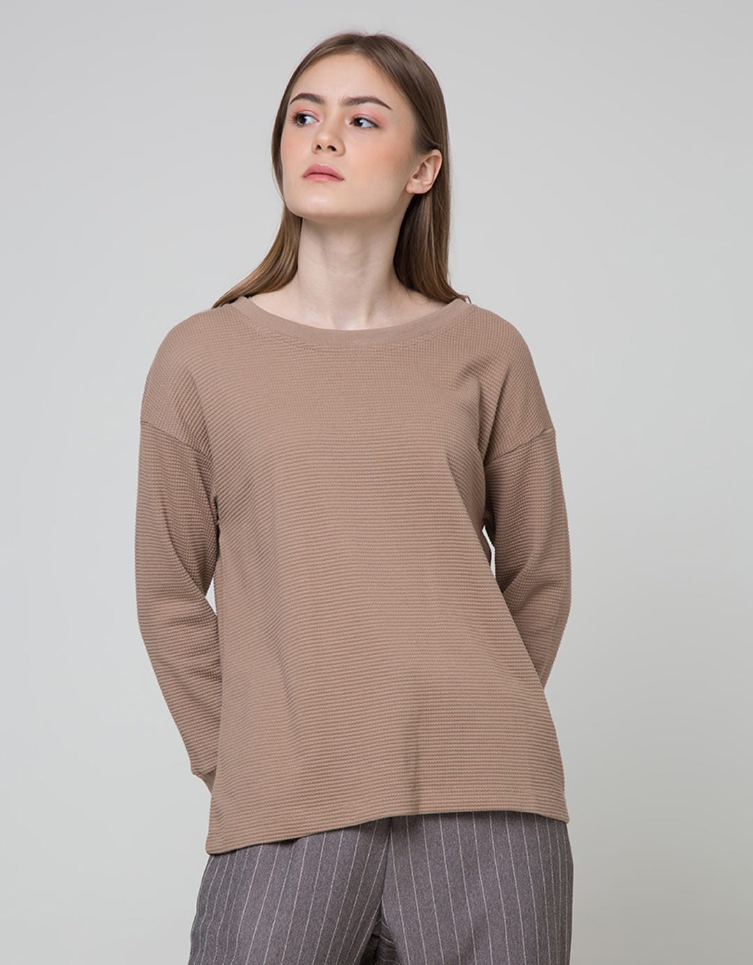 Phenomenal Long Sleeve T-Shirt Dropsleeved Rib Waffle