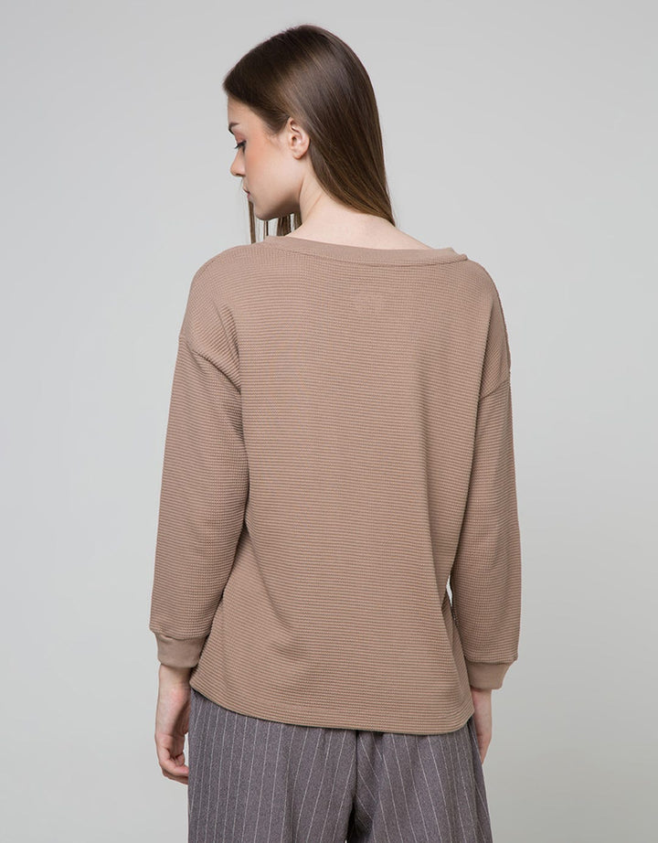 Phenomenal Long Sleeve T-Shirt Dropsleeved Rib Waffle