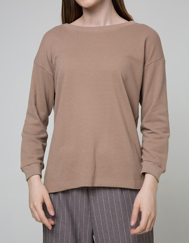 Phenomenal Long Sleeve T-Shirt Dropsleeved Rib Waffle
