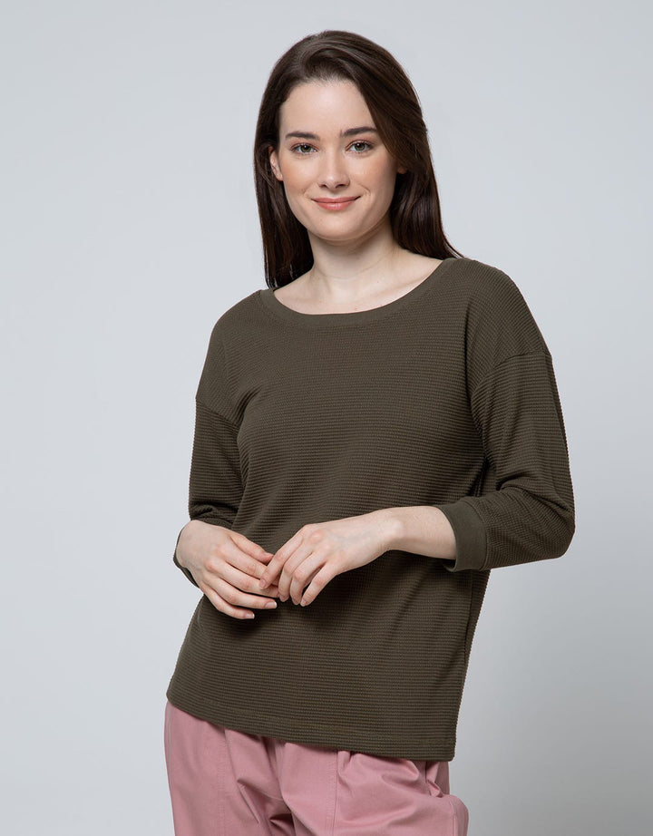 Phenomenal Long Sleeve T-Shirt Dropsleeved Rib Waffle