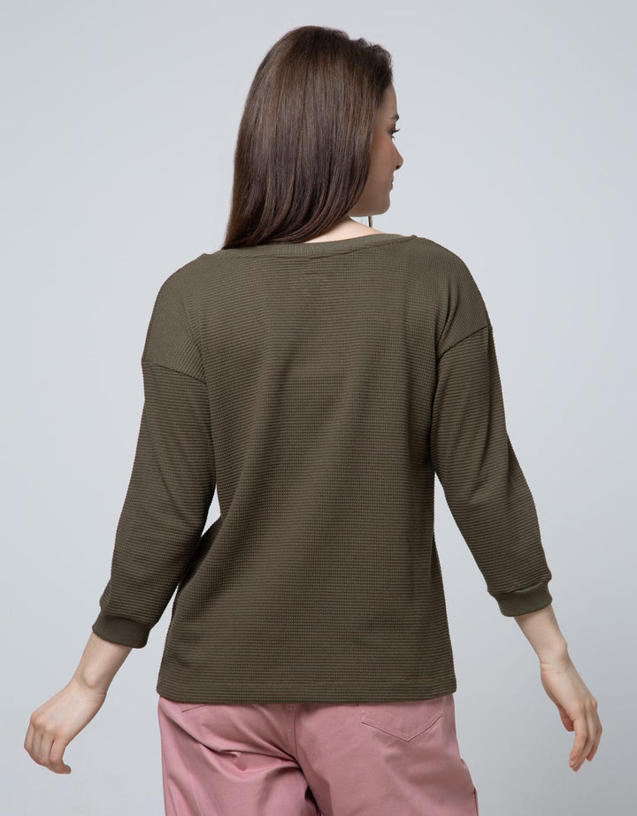 Phenomenal Long Sleeve T-Shirt Dropsleeved Rib Waffle