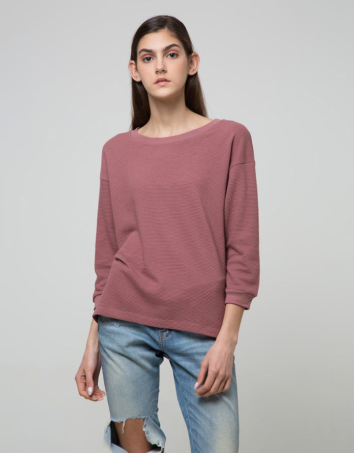 Phenomenal Long Sleeve T-Shirt Dropsleeved Rib Waffle