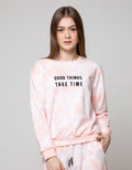 Nevada Sweatshirt Fullprint Tie Dye Good Things Take Time