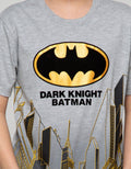 Character Kids Short Sleeve T-Shirt Batman City Logo Flocking