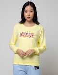 Nevada Sweatshirt Solid Lace Embro Happy