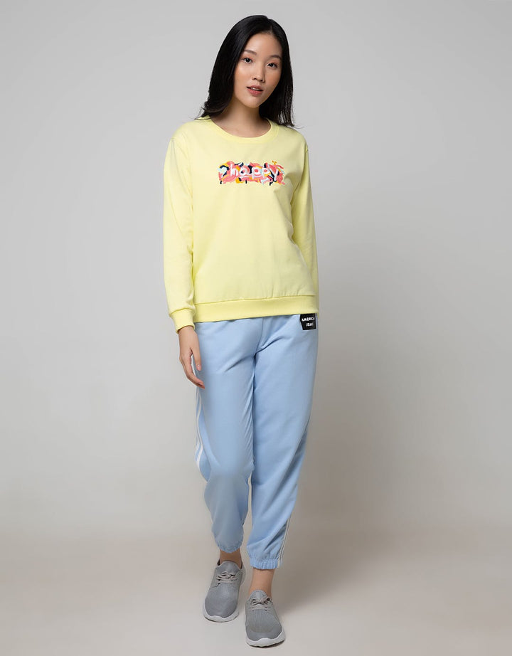 Nevada Sweatshirt Solid Lace Embro Happy