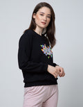 Nevada Sweatshirt Solid Lace Embroidery Love