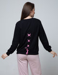 Nevada Sweatshirt Solid Lace Embroidery Love