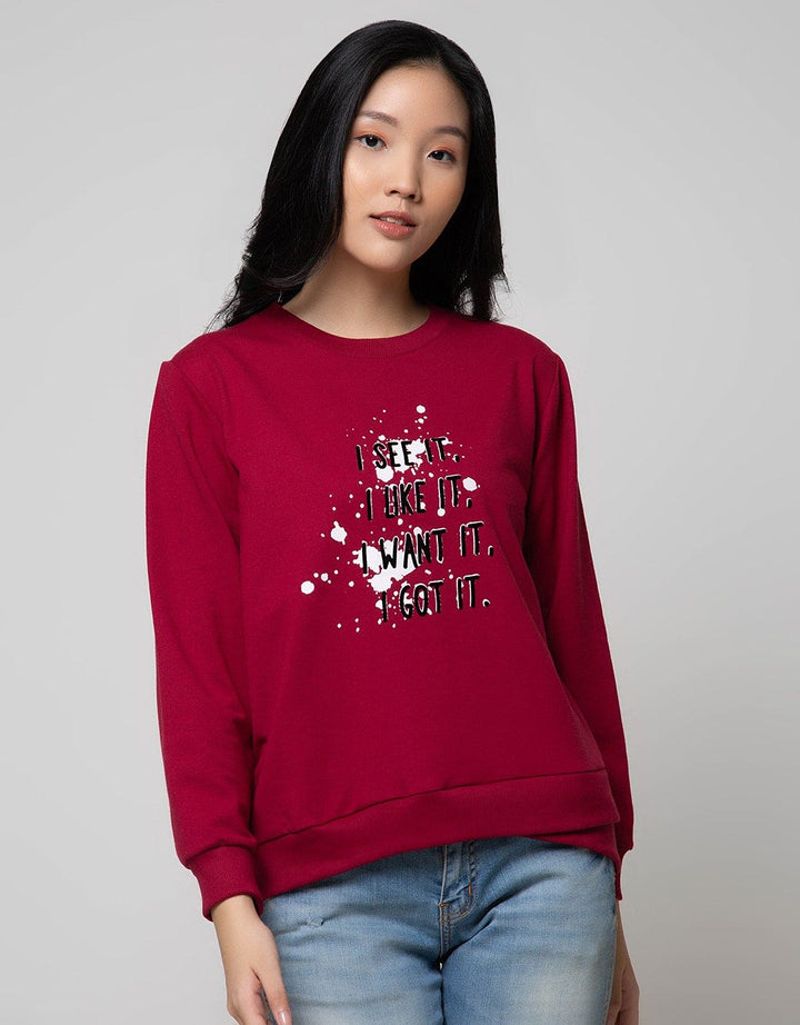 Nevada Sweatshirt Solid Overlap Hem