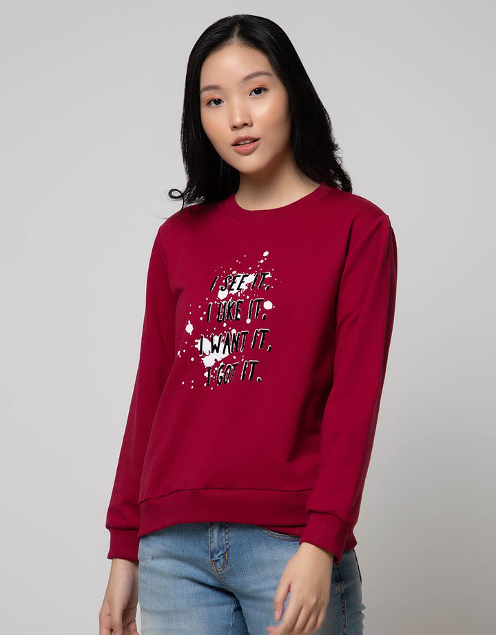 Nevada Sweatshirt Solid Overlap Hem