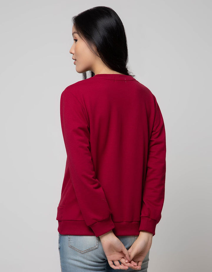 Nevada Sweatshirt Solid Overlap Hem