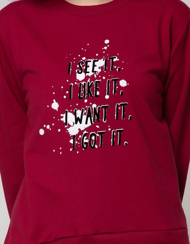 Nevada Sweatshirt Solid Overlap Hem