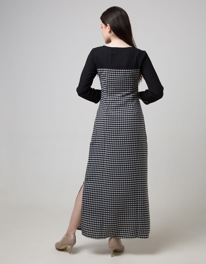 Azzar Navit Maxi Dress In Black Print