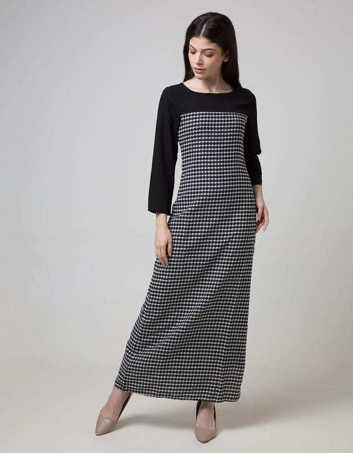 Azzar Navit Maxi Dress In Black Print