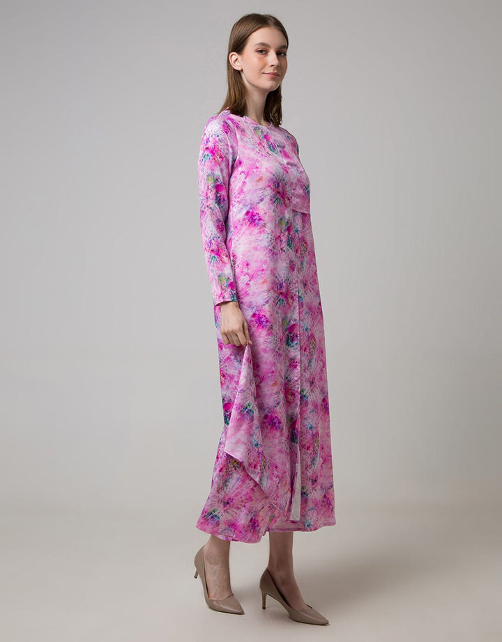 Azzar Eris Maxi Dress In Blue Print