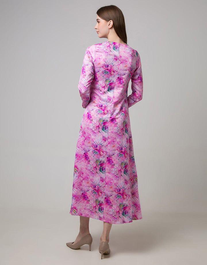 Azzar Eris Maxi Dress In Blue Print