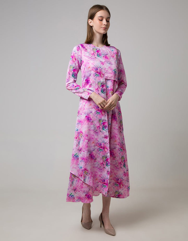 Azzar Eris Maxi Dress In Blue Print