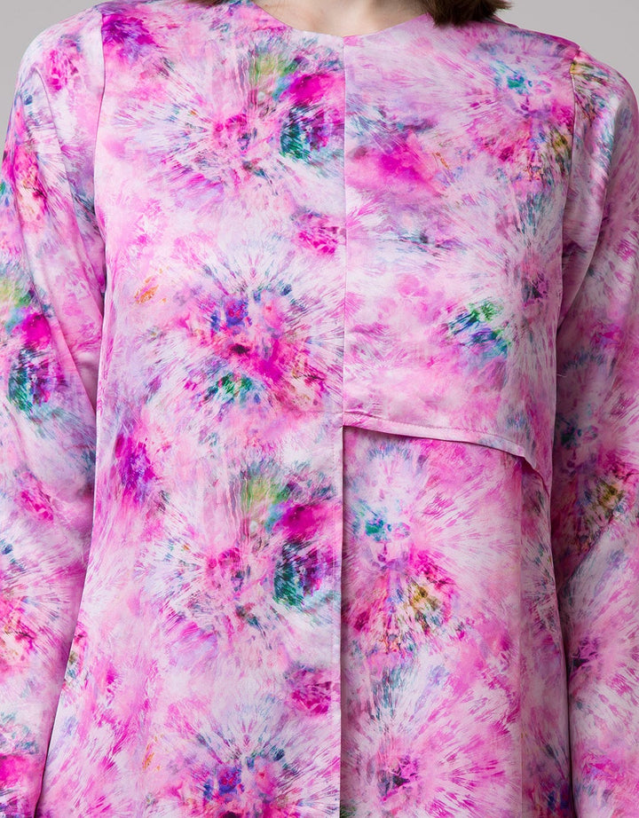 Azzar Eris Maxi Dress In Blue Print