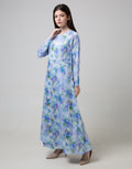 Azzar Eris Maxi Dress In Blue Print