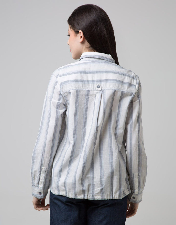 Triset Casual Blouse Stripe Kombinasi