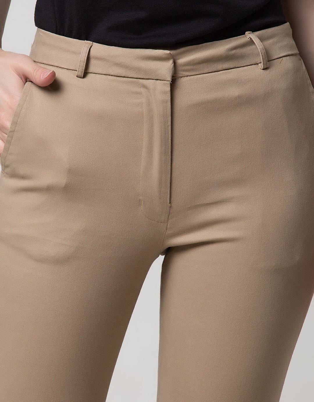 Geela Slim Fit Pants Khaky