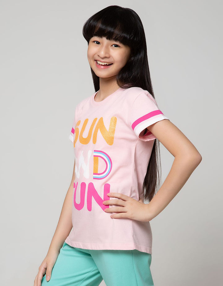 Aero Kids Short Sleeve T-Shirt Stripe Love