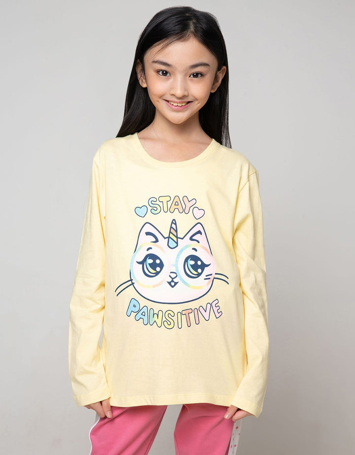 Aero Kids Long Sleeve T-Shirt Ki Stay Powsitive