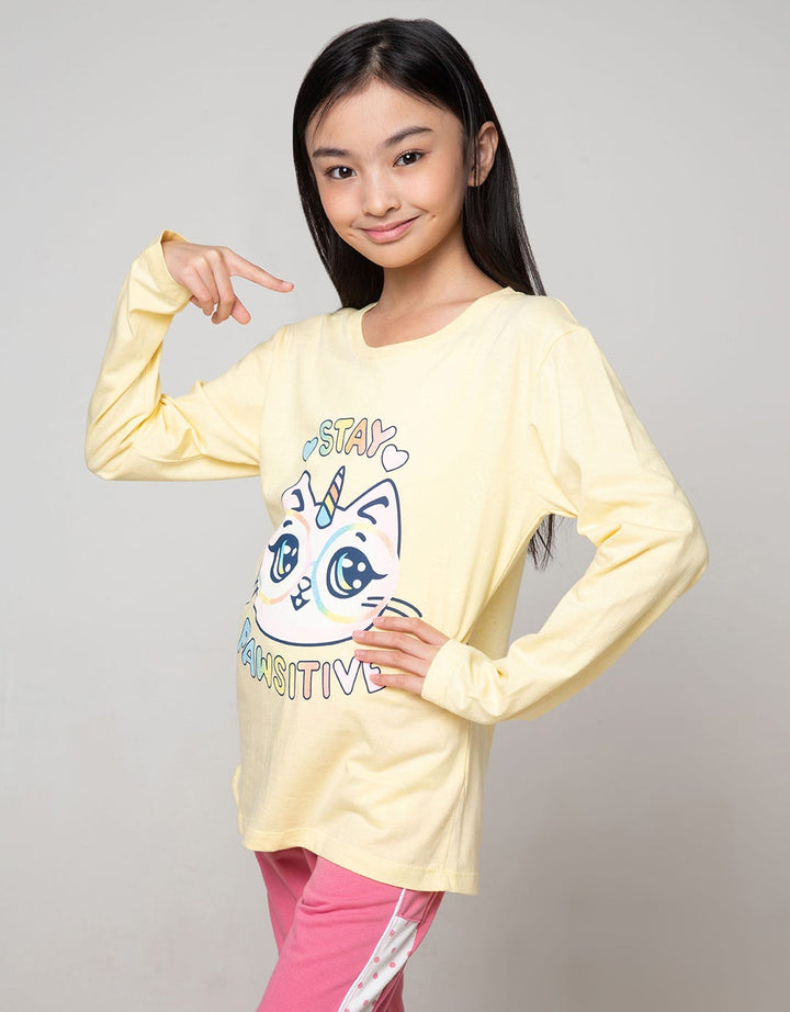 Aero Kids Long Sleeve T-Shirt Ki Stay Powsitive