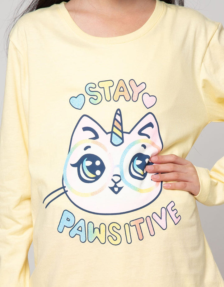 Aero Kids Long Sleeve T-Shirt Ki Stay Powsitive