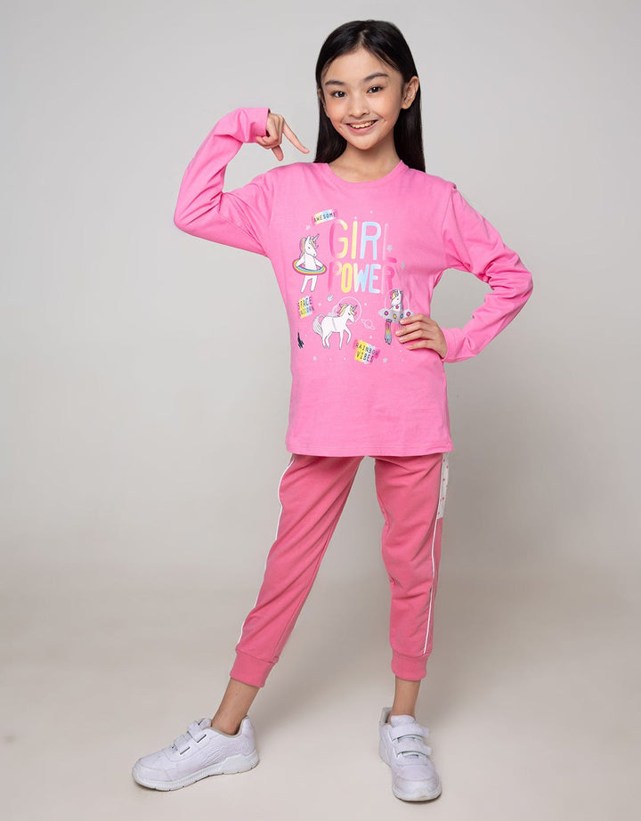 Aero Kids Long Sleeve T-Shirt Ki Unicorn Girl Power