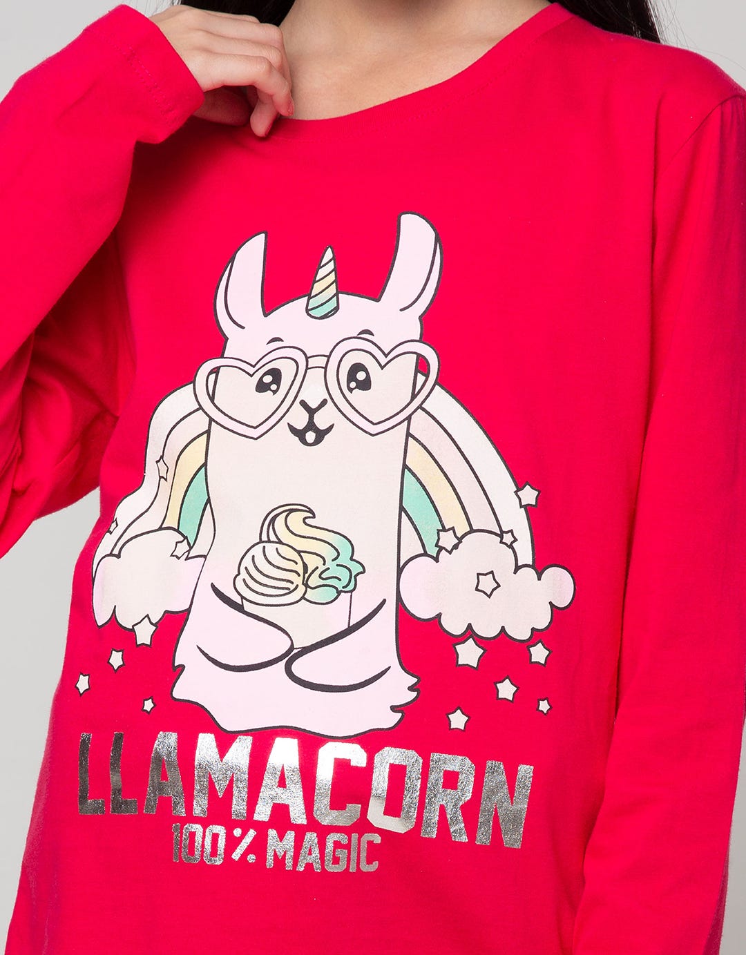 Aero Kids Long Sleeve T-Shirt Ki Llamacorn