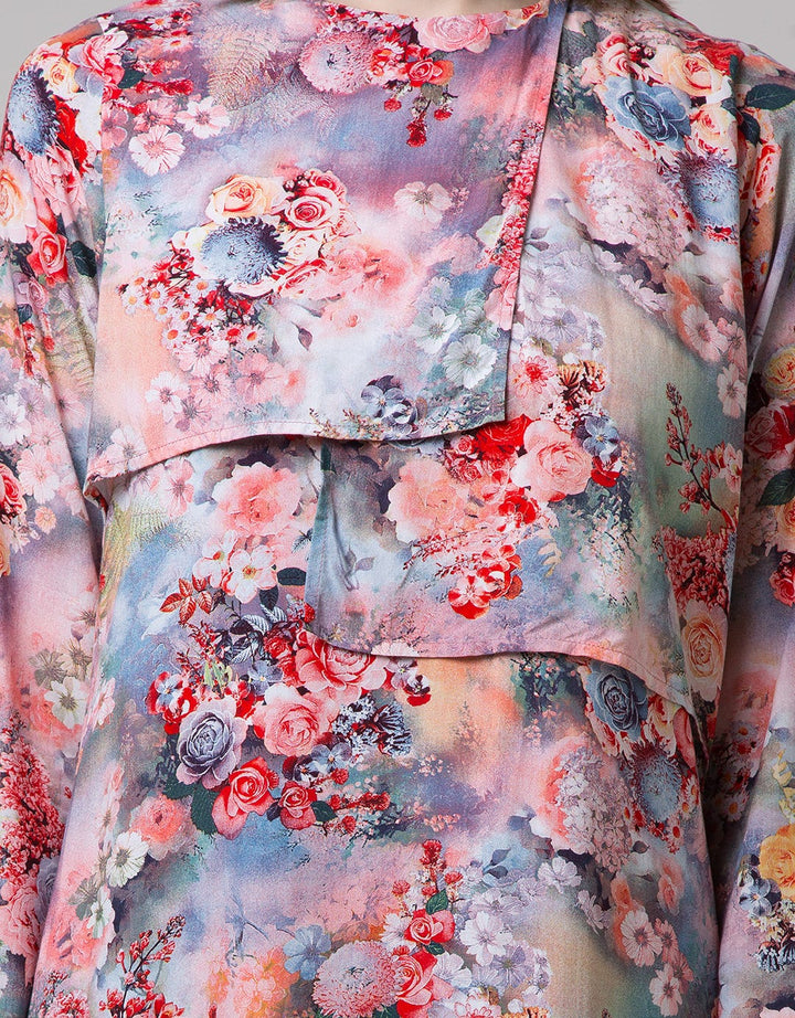 Azzar Tyra Maxi Dress In Brown Floral Print