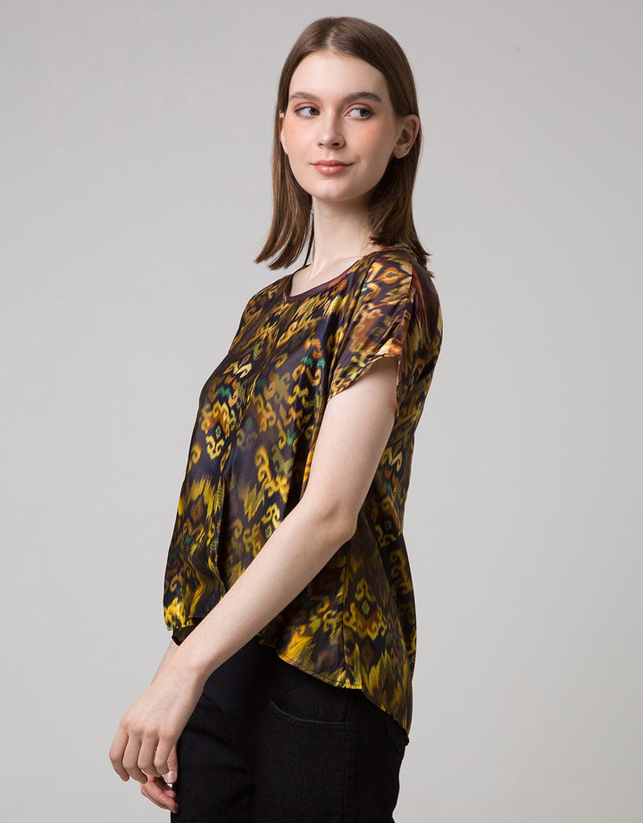 Sophistix Elio Blouse In Brown Print