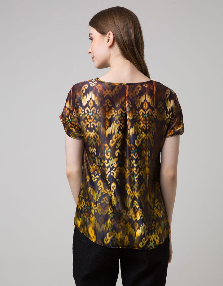 Sophistix Elio Blouse In Brown Print