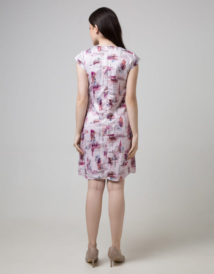 Sophistix Arya Dress In Blue Grey Print