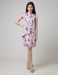 Sophistix Arya Dress In Blue Grey Print