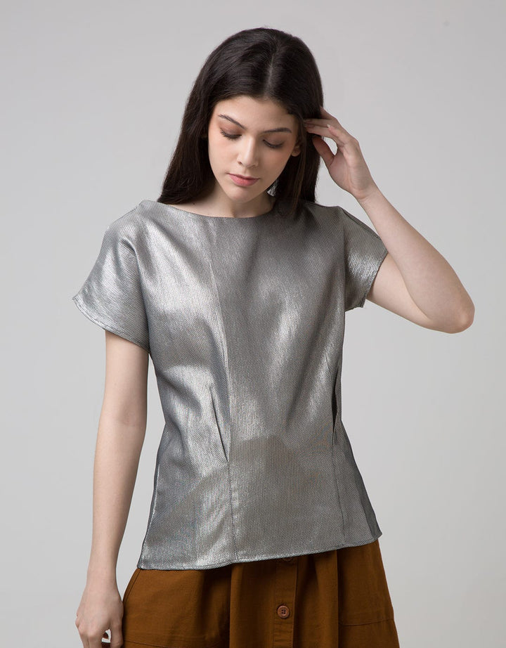 Sophitix Kiwi Blouse In Pink Glitter